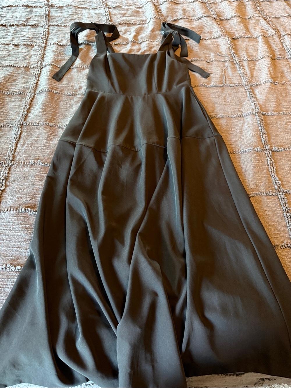 Women's Olive Tie-Shoulder Midi Dress
